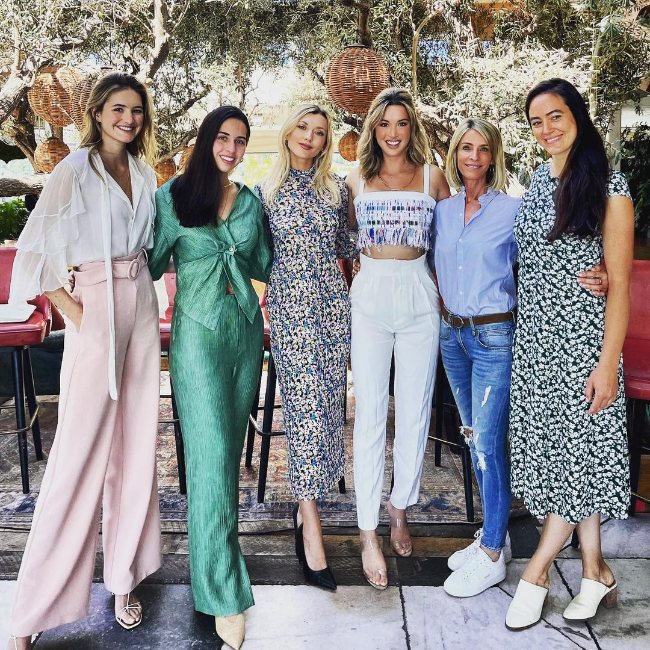 (From left to right) Sanne Vloet, Sophia Parsa, Brandi Chang, Melissa Bolona, Elissa Goodman, and Laurel Gallucci as seen together in April 2021