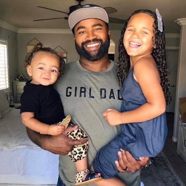 Gerard Fluellen as seen in a picture with his daughters Hayden and Harper that was taken in August 2020
