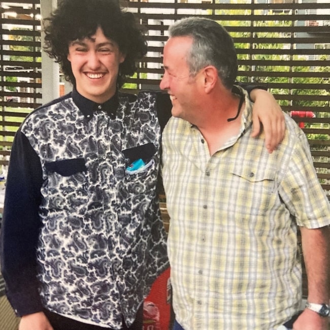 Hobo Johnson as seen while smiling in a picture with his father