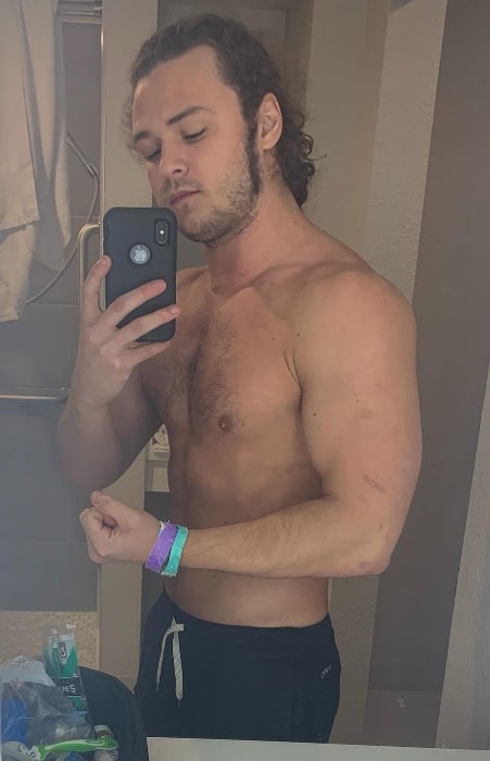 Jack Perry as seen while taking a mirror selfie in March 2021