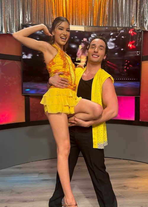Jorge Anzaldo as seen in a picture with his dance partner Ana Emilia Contreras in December 2023