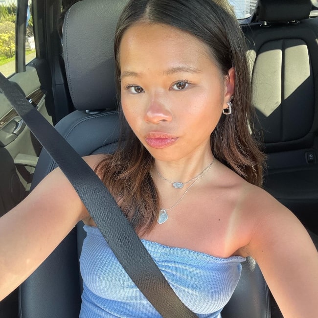 Katie Fang as seen in a selfie that was taken in May 2023