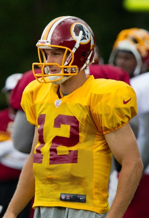 Kirk Cousins as seen with the Washington Redskins during training camp on July 31, 2012