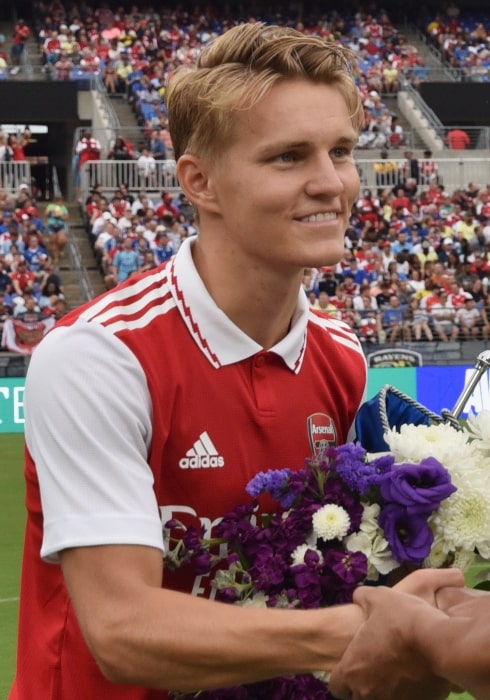Martin Ødegaard as seen with Arsenal in 2022