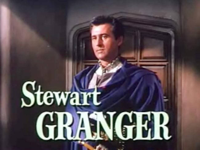 Stewart Granger as seen in the trailer for the 1953 film Young Bess