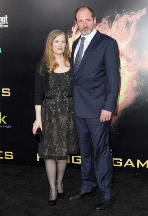 Suzanne Collins as seen with her husband in 2012