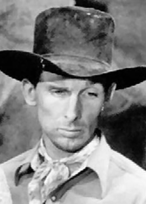 Tex Palmer as seen in a black-and-white still