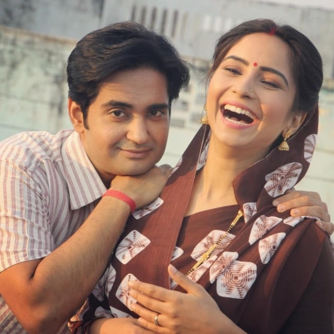 Anant Vidhaat Sharma as seen in a picture with fellow actress Vinny Arora Dhoopar taken in December 2018