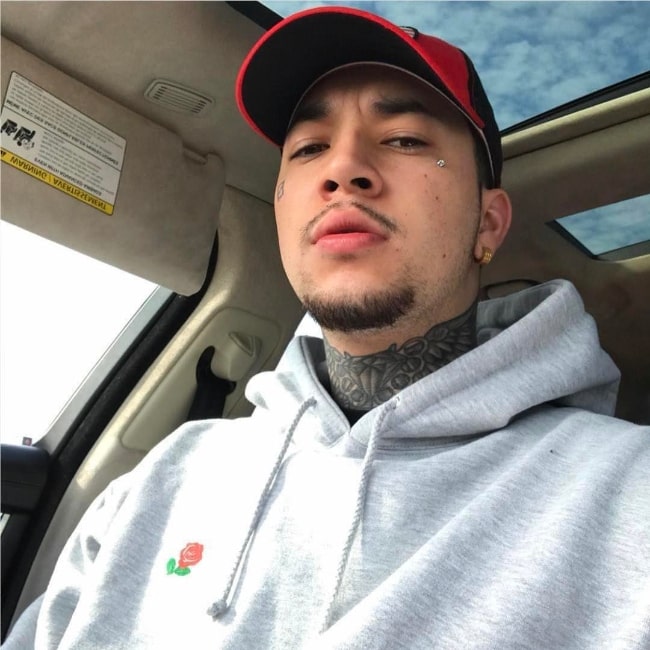 Anthony Baeza as seen while taking a car selfie in March 2017
