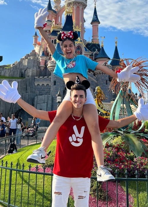 Arta Game as seen in a picture with his girlfriend Natalia Joana at Disneyland in August 2023