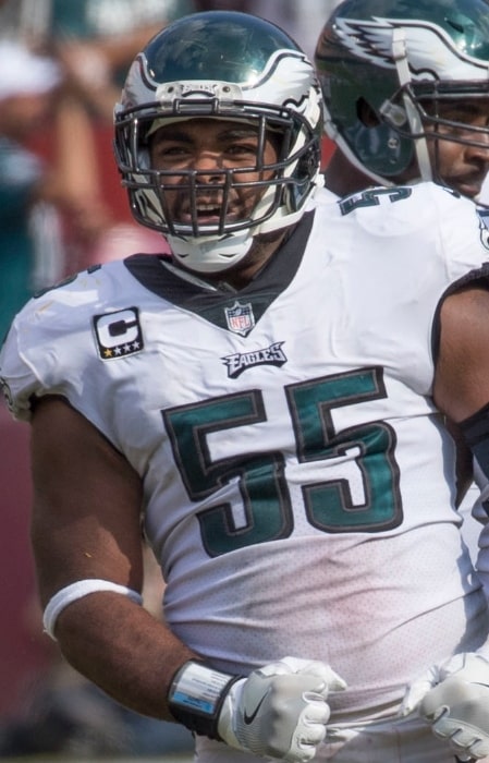 Brandon Graham as seen with the Philadelphia Eagles during a game against the Washington Redskins on September 10, 2017