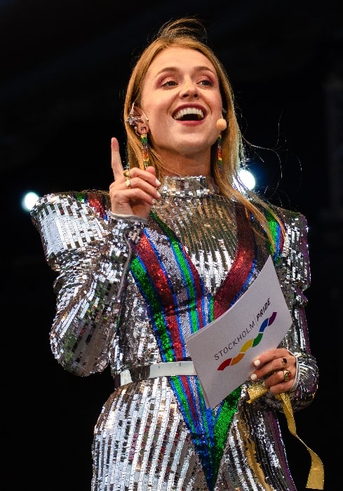 Clara Henry as seen during the opening of Stockholm Pride 2023