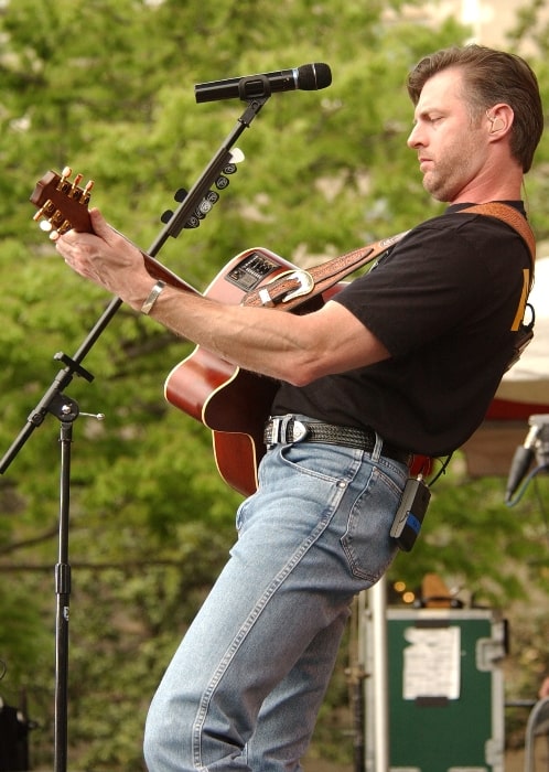 Darryl Worley as seen while performing his hit song 'Have You Forgotten' during a concert held at the Pentagon in support of the troops in April 2003