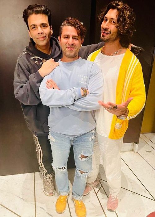 Faruk Kabir as seen posing for a picture with Karan Johar and Vidyut Jammwal in July 2022