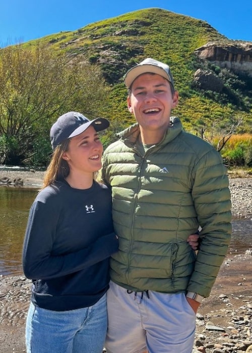 Gerald Coetzee and Hannah Hathorn, as seen in April 2023