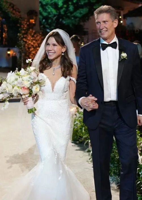 Gerry Turner as seen walking with his bride Theresa Nist on their wedding day in January 2024