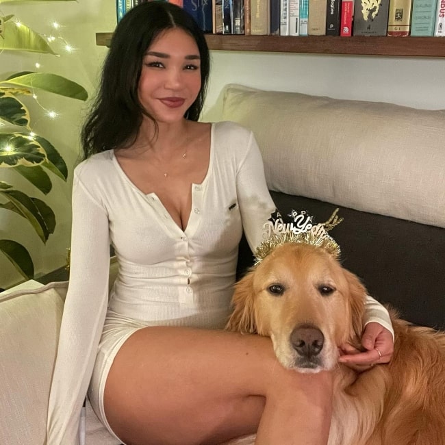 Joleen Diaz as seen in a picture with her dog Mase that was taken in January 2024, in the San Francisco Bay Area