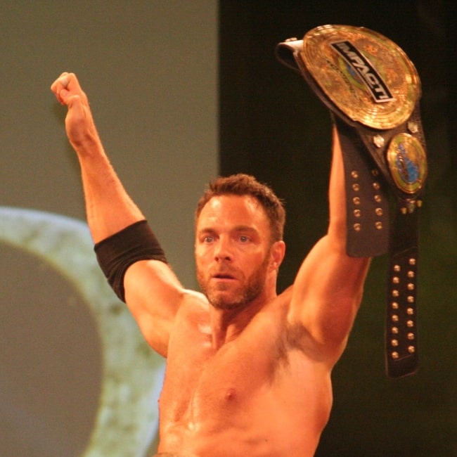 LA Knight as the Global Champion at Impact Wrestling's Bound for Glory event in November 2017
