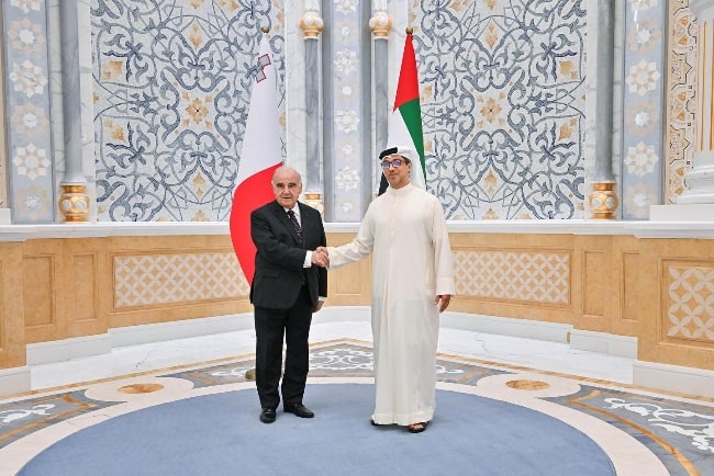 Mansour bin Zayed Al Nahyan (Right) and President of Malta George Vella in June 2023