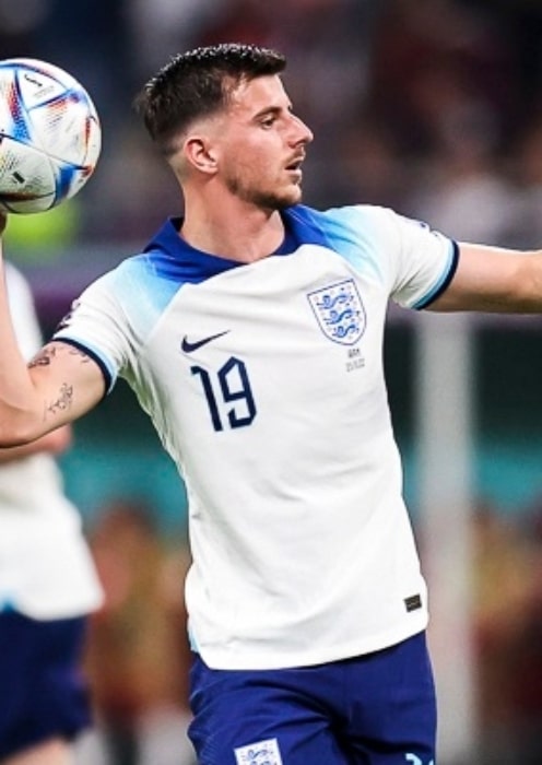 Mason Mount as seen while playing for England at the 2022 FIFA World Cup
