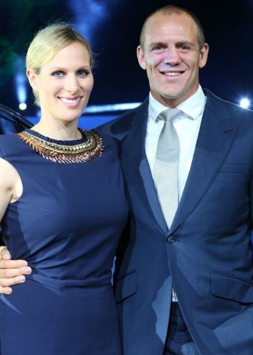 Mike Tindall and his wife Zara Phillips as seen while posing for the camera at an event in 2012