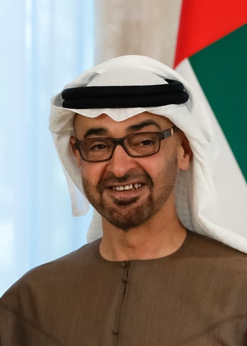 Mohamed bin Zayed Al Nahyan as seen while smiling for the camera in November 2021