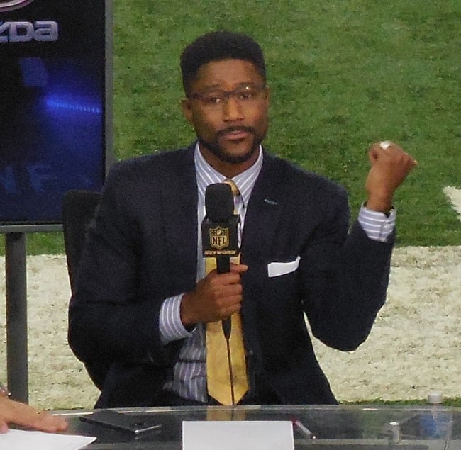 Nate Burleson as seen while working for NFL Network in 2015