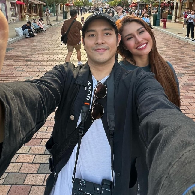Rabiya Mateo as seen in a selfie with singer and actor Jeric Gonzales in November 2023, at Disneyland, Hong Kong