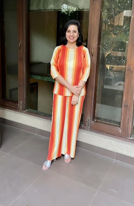 Sagarika Ghose as seen while posing for a picture in Delhi, India in November 2023