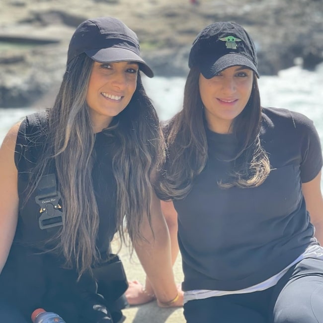 Samah Furrha as seen in a picture with her daughter Fifi that was taken in February 2021, at Thousand Steps Beach, on Laguna Beach, California