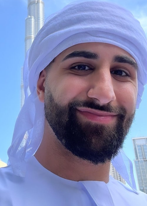 Sammy Furrha as seen in a selfie that was taken in February 2023, at Burj Khalifa, Dubai