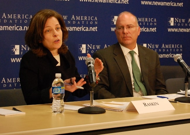 Sarah Bloom Raskin and Jonathan Mintz as seen during an event