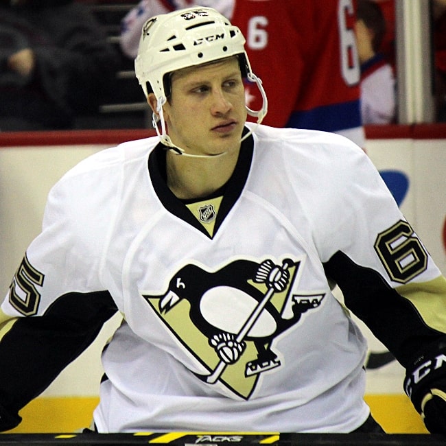 Steven Oleksy as seen with the Pittsburgh Penguins during a game against the Washington Capitals on April 28, 2016, at Verizon Center in Washington, D.C.
