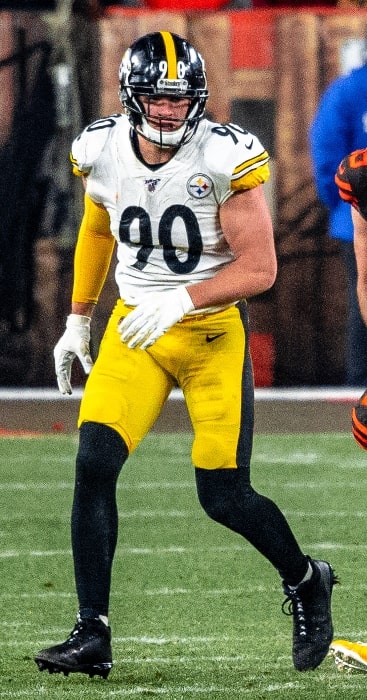 T. J. Watt as seen with the Pittsburgh Steelers during a game against the Cleveland Browns on November 14, 2019