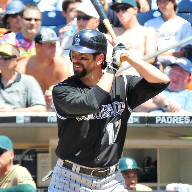 Todd Helton as seen at bat for the Colorado Rockies during a game against San Diego Padres on July 19, 2009