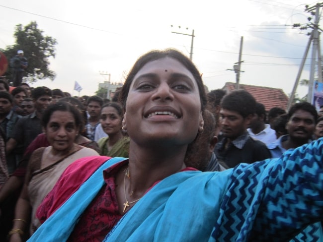 Y. S. Sharmila as seen at the Odarpu Yatra in 2013