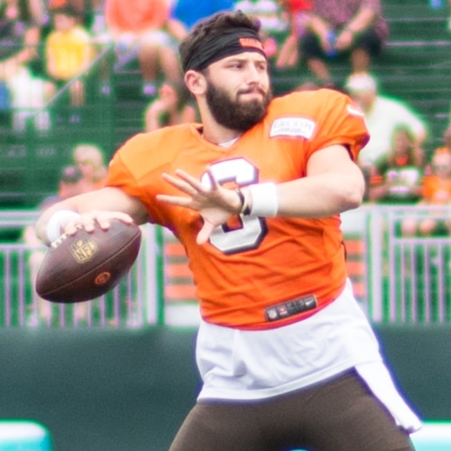 Baker Mayfield as seen in a picture that was taken during a game on July 29, 2018