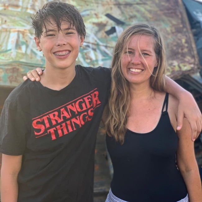 Chassy Coffee as seen in a picture with her son Jason that was taken in October 2019