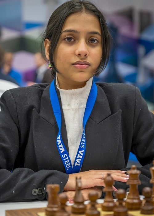 Divya Deshmukh as seen in a picture that was taken t the Tata Steel Chess Tournament 2024