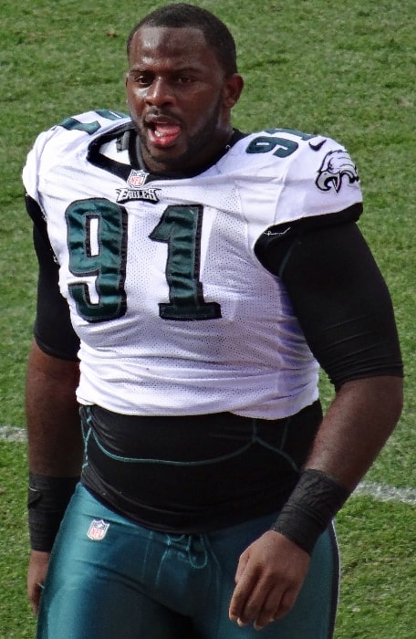 Fletcher Cox as seen at defensive tackle for the Philadelphia Eagles during a game on September 29, 2013