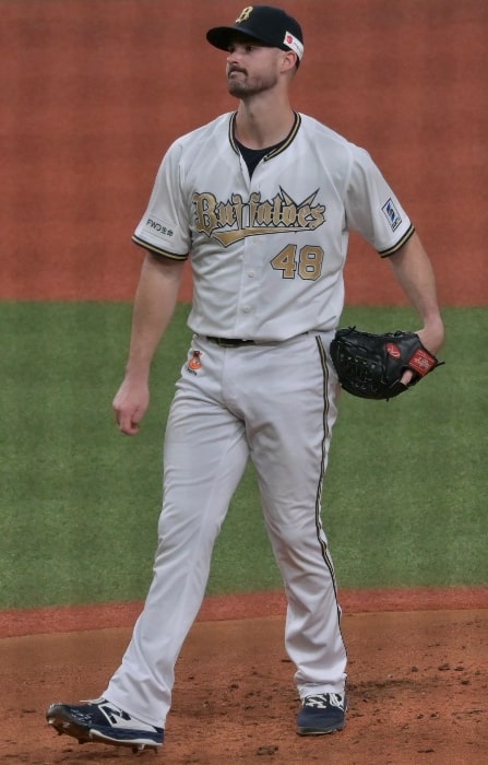 Jacob Nix as seen while pitching for the Orix Buffaloes (NPB) during a game in Japan on April 9, 2023