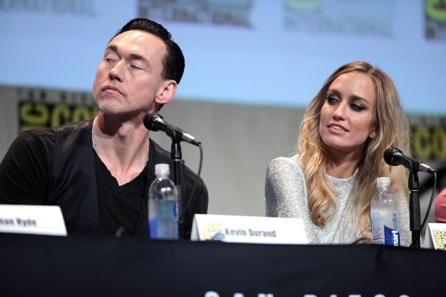 Kevin Durand and Ruta Gedmintas as seen while speaking at the 2015 San Diego Comic Con International, for 'The Strain', at the San Diego Convention Center in San Diego, California