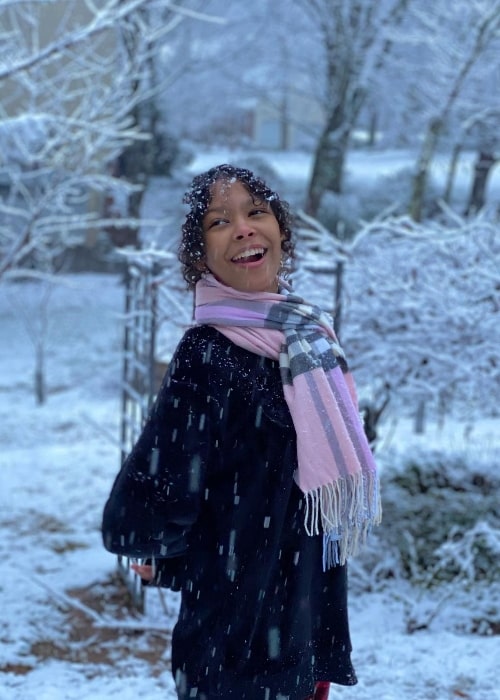 Kyliegh Curran as seen while enjoying her time in snow in January 2022
