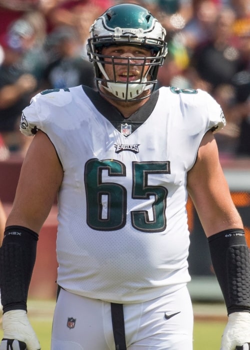 Lane Johnson as seen with the Philadelphia Eagles during a game against the Washington Redskins on September 10, 2017