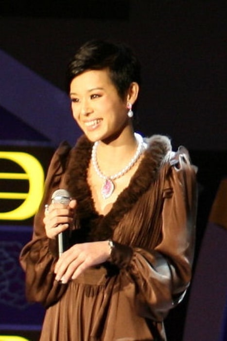 Myolie Wu as seen while smiling during an event