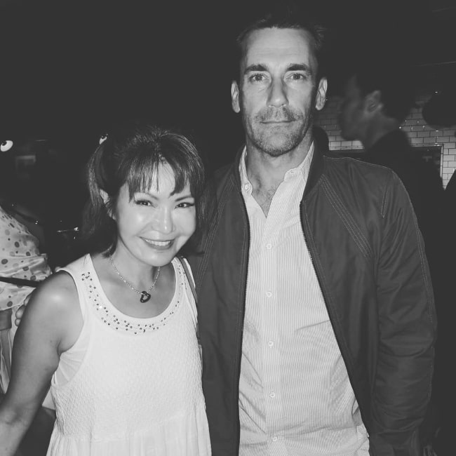 Peggy Lu as seen in a picture that was taken with actor and comedian Jon Hamm in September 2018