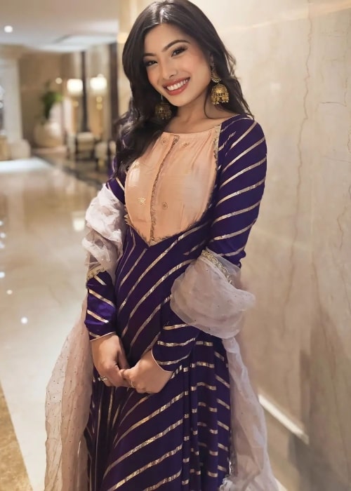 Priyanka Rani Joshi as seen in a picture that was taken in February 2024
