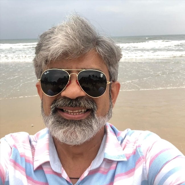 Rituraj Singh as seen while taking a selfie at a beach in Goa, India in December 2020