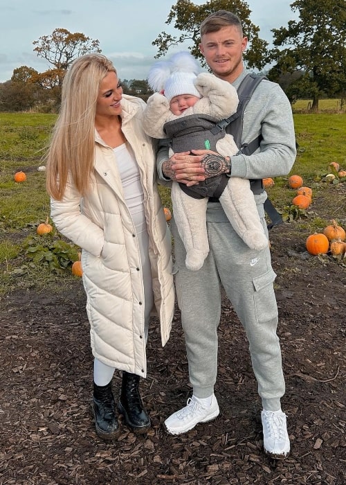 Sophie Aspin as seen in a picture with her beau Mason Boyle and their child that was taken in October 2023