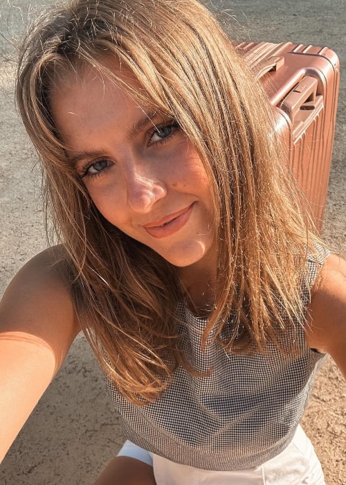 Suzie Taylor as seen in a selfie that was taken in August 2023, in Paris, France